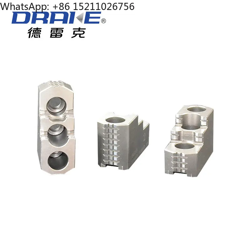 Máquina de torno CNC de mandíbula dura DRAKE, mandíbulas duras de mandril hidráulico personalizadas con mandíbula dura de potencia hidráulica de acero de 6 "8" 10 "12"