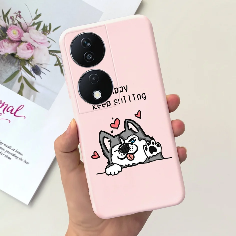 For Honor X7b Case CLK-LX1 CLK-LX2 CLK-LX3 Protective Cover Cute Astronaut Daisy Soft Silicone Funda For HonorX7b X 7B 5G Bumper view 5