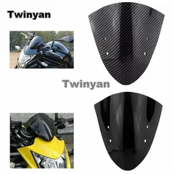 Motorcycle Windshield Visor Windscreen For Kawasaki ER-6N ER6N 2012 2013-2016 Black Carbon Fiber paint Wind Deflector Fairing