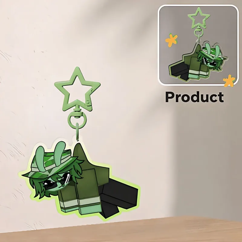 الفرصة الغريبة المفاتيح الاكريليك قلادة شخصية لعبة الرسوم المتحركة لطيف