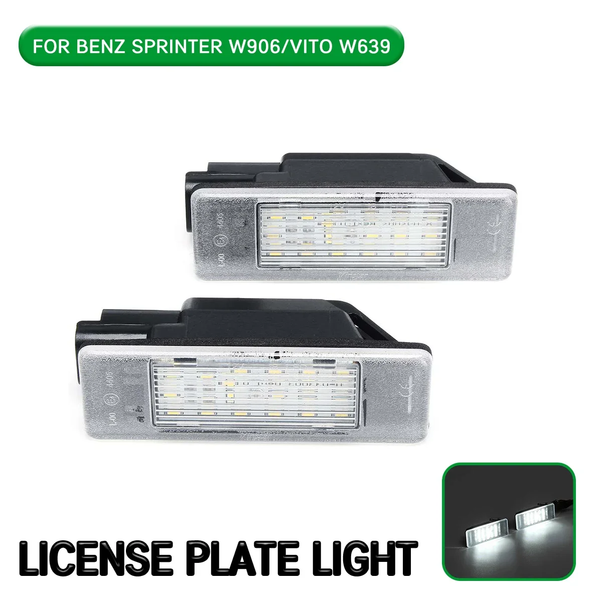 2pc For Mercedes-Benz Sprinter W906 2006-on /Vito W639 Mercedes for Benz Sprinter 2003-2014 LED License Number Plate Light Lamp