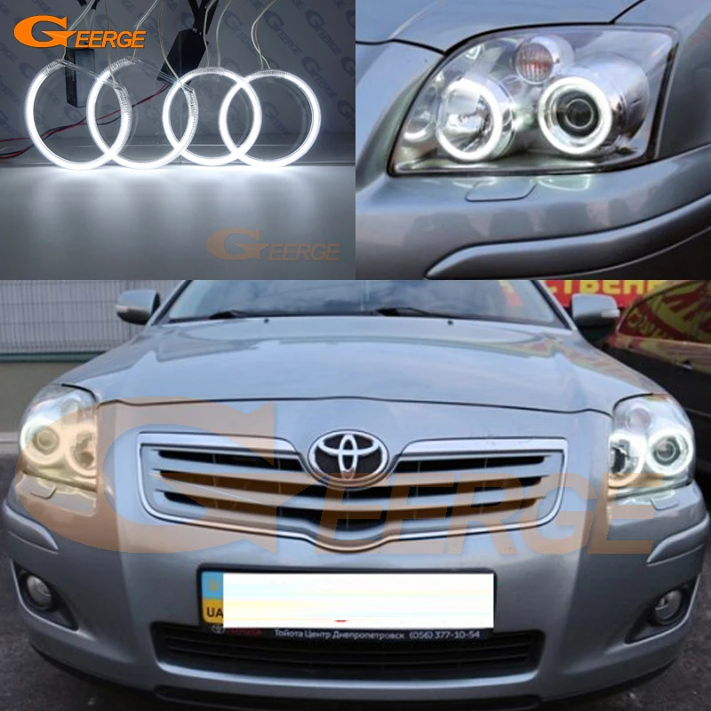 For Toyota Avensis T25 2003 2004 2005 2006 2007 2008 Ultra Bright CCFL Angel Eyes Halo Rings Light Car Accessories