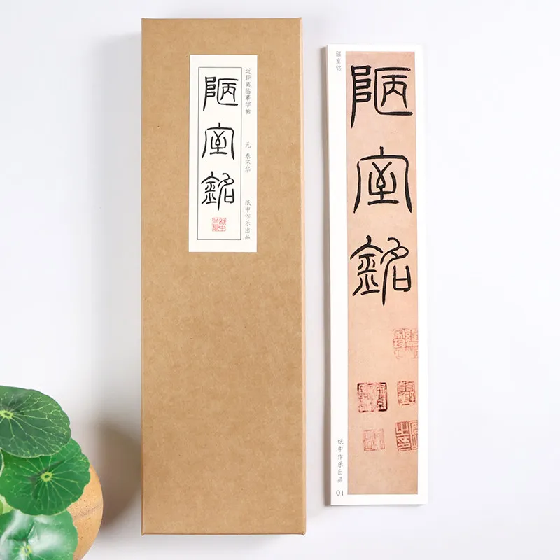 Seal Script Chinese Brush Calligraphy Copybook Chinese Character Close-Range Calligraphy Practice Cards for Novice Brush Writer