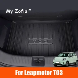 Car rear trunk mat For Leapmotor T03 2024 2025 Car TPE  Styling Cargo Mat Boot Liner Anti-slip Carpet Protector Accessories