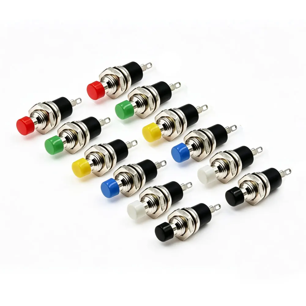 5pcs 7mm Push Button Switch PBS-110/111 Momentary ON-OFF Micro Switch NO Normally Open NC normally closed Reset Switch