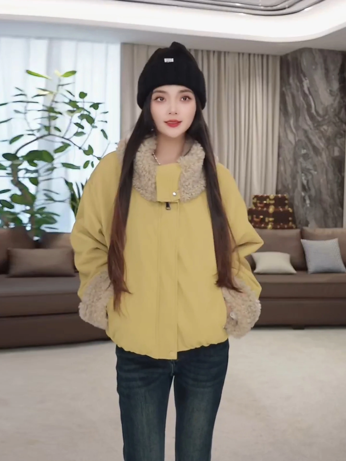 เสื้อแจ็คเก็ตหนังหนานุ่มสำหรับผู้หญิง สไตล์ลำลอง แขนยาว ปิดด้วยซิป คอปกพลิก แฟชั่นสำหรับฤดูใบไม้ร่วงและฤดูหนาว