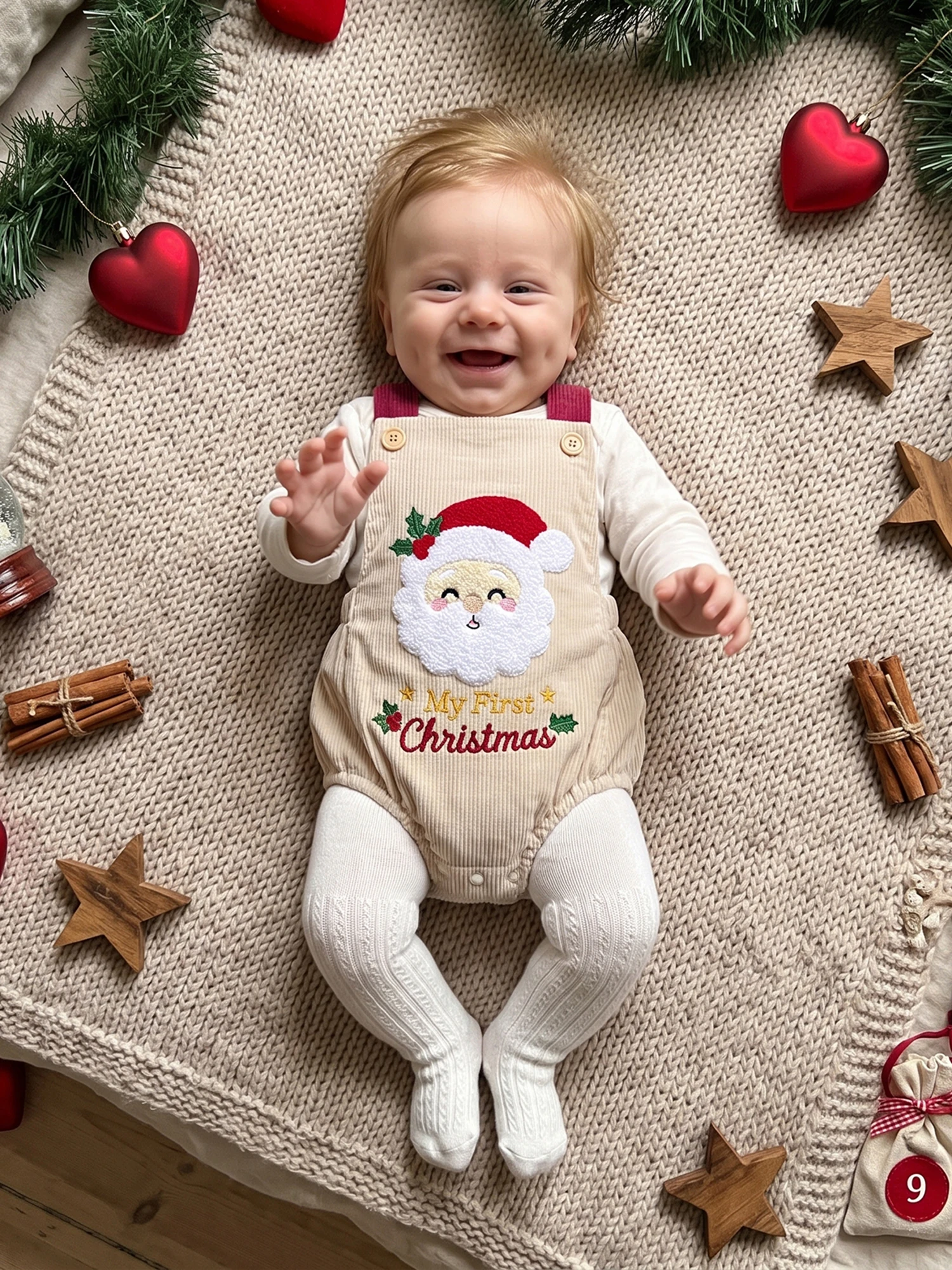 Jumpsuit Christmas Bubble Boy Girl-Boy Bubble Romper For Christmas Sleeveless Christmas Bubble Romper