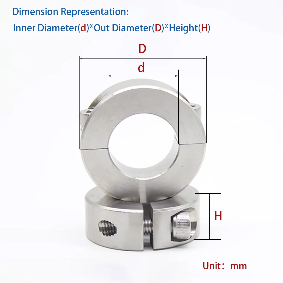 Weiyi 304 Stainless Steel Separable Fixed Ring/ Optical Axis Fixed Ring/ Thrust Limit Ring