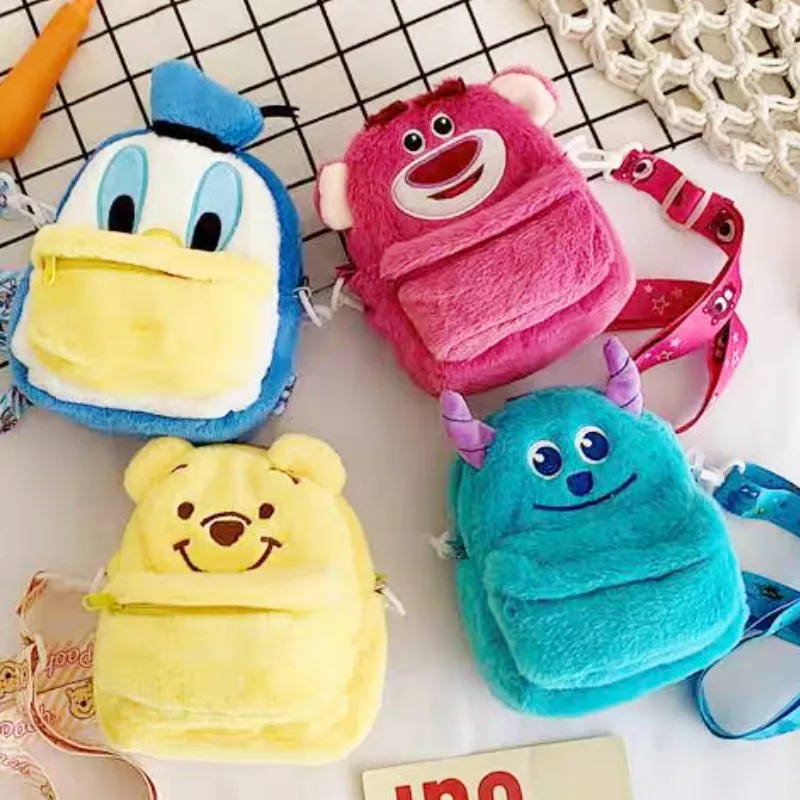 Disney Minnie Mickey Mouse Plush Shoulder Bag Donald Duck Crossbody Bags Female Bag Lotso Single Shoulder Mobile Phone Bags Gift