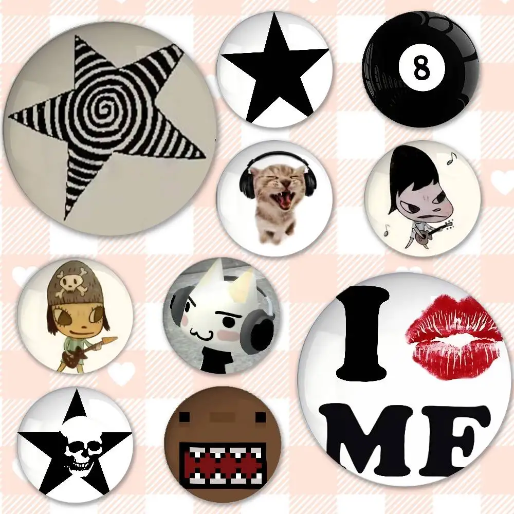 Yoshitomo-Nara-Y2K شارات جمالية صفيح لينة زر دبوس بروش شارة معدنية مخصصة مجوهرات اكسسوارات قبعة حقيبة التلبيب