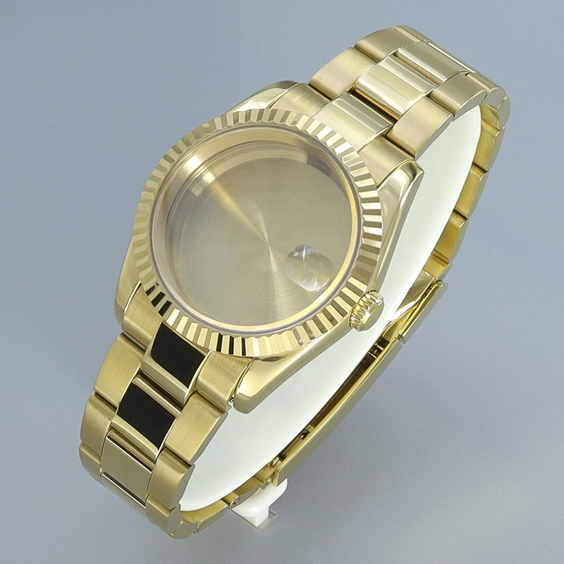 

36mm/39mm Luxury Watch Fluted Cases nh35 Parts For nh35 nh36 nh34nh38 nh70 Miyota8215 Movement Slide Buckle Strap Sapphire Glass