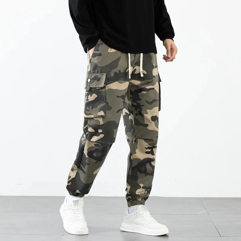 

Men's Spring Summer New Casual Pants Multi-Pocket Cargo Pants Tactical Pants Multi-Functional Trendy Versatile Bottoms