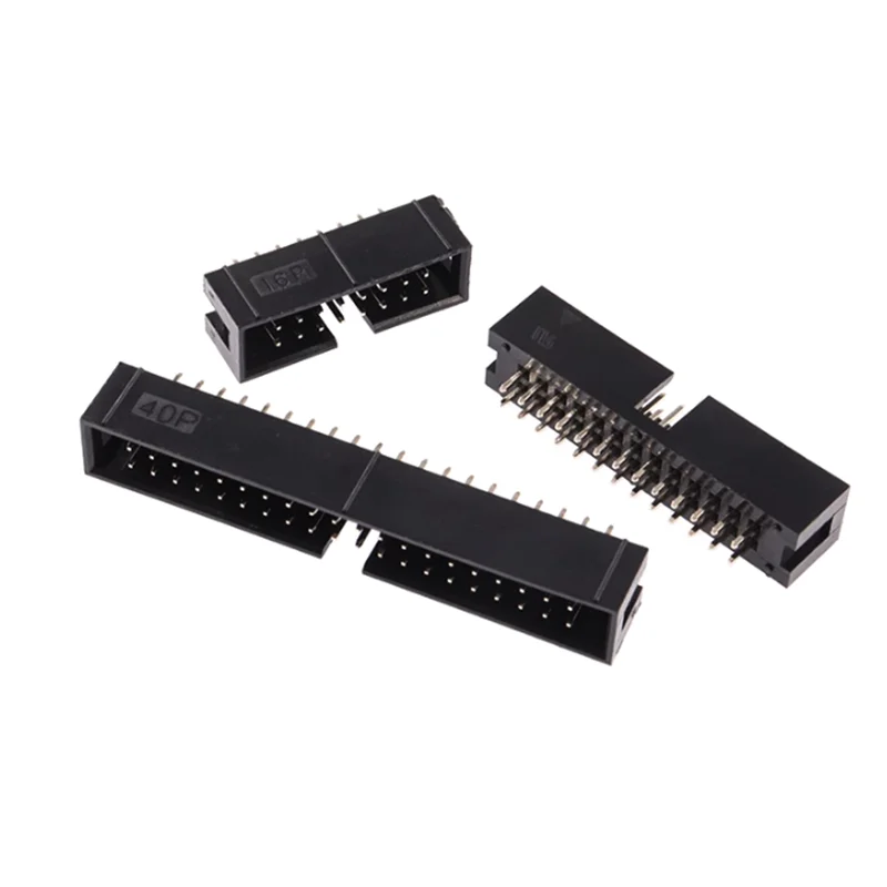 10pcs DC3 6P/8P/10P/14P/16P/20P/30P/34P/40P/50P/64P 2.54mm Socket Straight IDC Header Connector