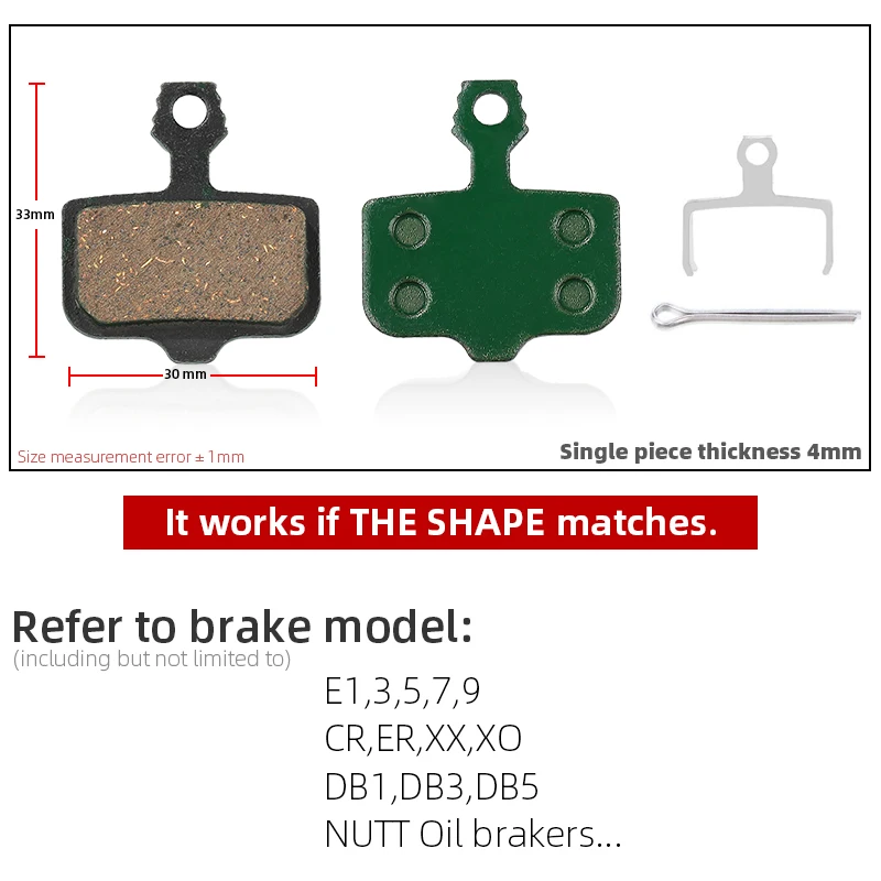 Bicycle Disc Brake Pads For AVID Elixir R, CR, CR Mag, 1/3/5/7/9, X.0, XX Disc Brake, , 4 Pairs Ceramics