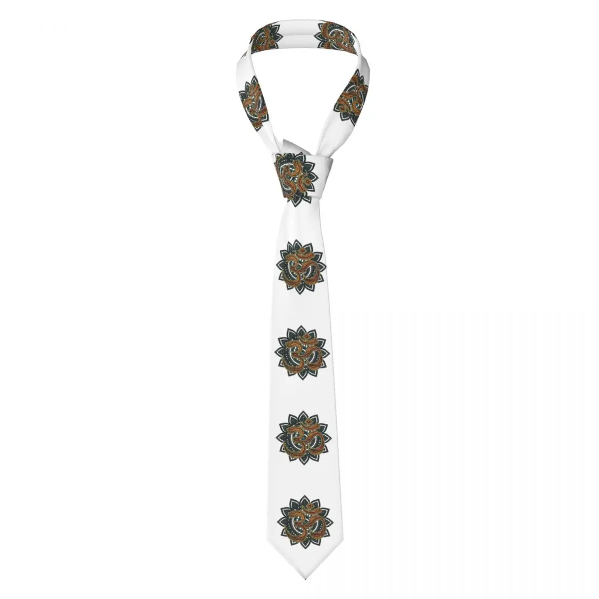 Om Zen Mandala Yoga Meditazione Cerchio Cravatta per uomo Seta Poliestere 8 cm Cravatte da lavoro per feste Cravatta classica Gravatas
