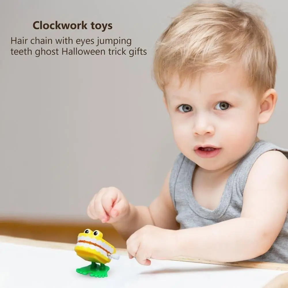Chomping عمل البلاستيك لعبة هزازة مضحك لطيف عقارب الساعة لعبة شكل الأسنان لعبة طب الأسنان هدية عيد الميلاد