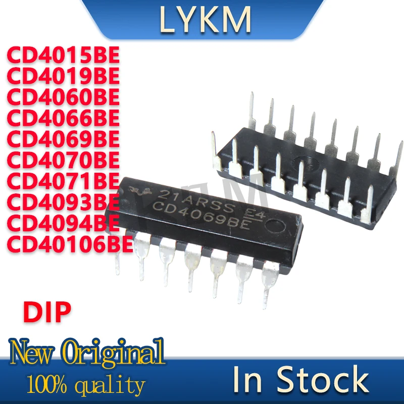 10/PCS New CD4015BE CD4019BE CD4060BE CD4066BE CD4069BE CD4070BE CD4071BE CD4093BE CD4094BE CD40106BE DIP In Stock