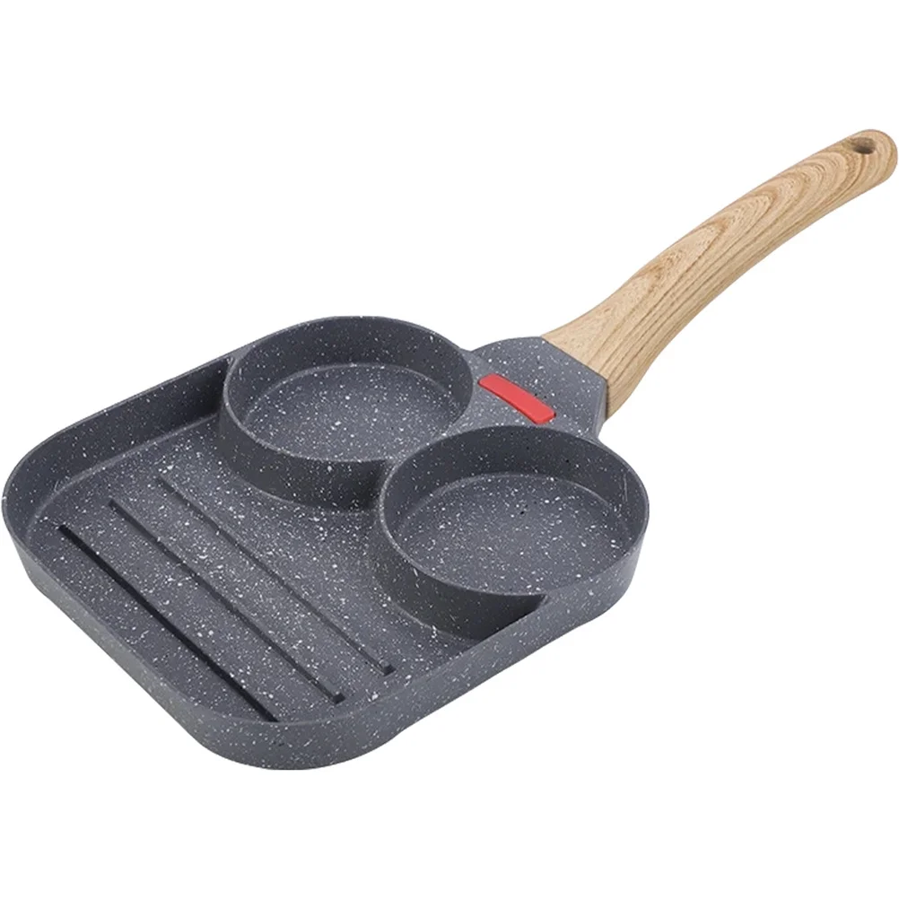 

Divided 3 in 1 Non Stick Frying Pan Sectioned Skillet Pan for Pancakes Breakfast Cooking Divided Skillets