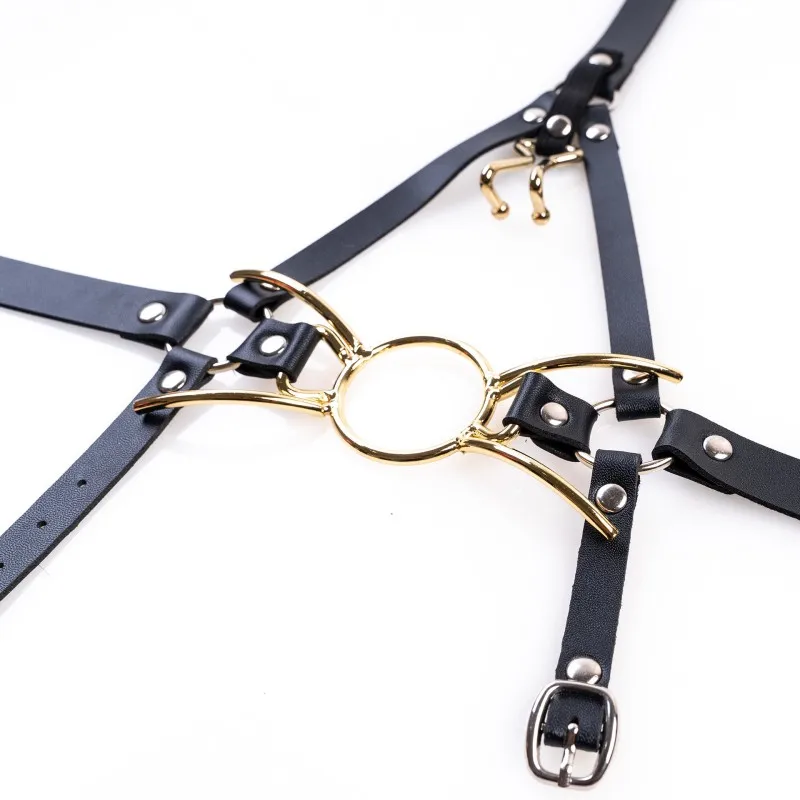 BDSM Mouth Gag Sex Toy Nose Plug Bondage Gear SM Slave Harness Fetish Toys Female Open Mouth Gag Blowjob Sex Tools 18+ Adult Toy view 5