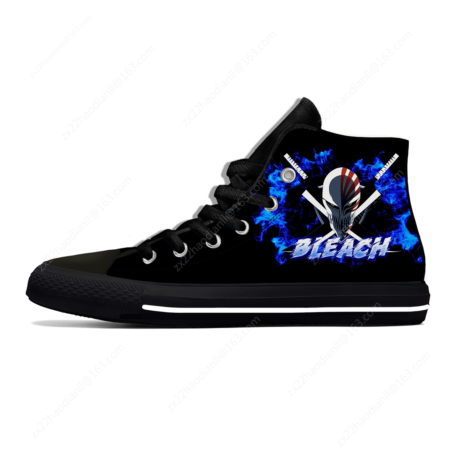 Hot Anime Bleach Lightweight Cloth 3D Print Funny Cool Fashion High Top Canvas Shoes Mens Womens Casual Breathable Sneakers