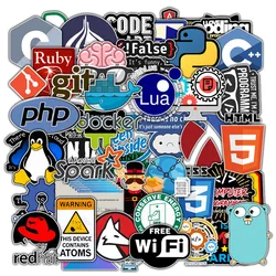 10/30/50 Stuks Programmeur Internet Java Stickers Geek Php Docker Html Bitcoin Programmeertaal Voor Telefoon Laptop Auto Speelgoed Stickers