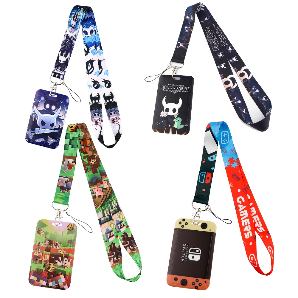 Classic Games Cute Cartoon Icons Lanyards for Key ID Card Gym Cell Phone Strap USB Badge Holder Rope Cute Key Chain