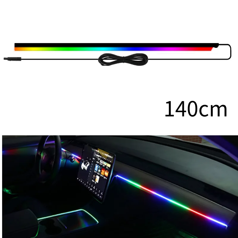 Umgebungsbeleuchtung Zubehör Auto Umgebungslichter LED Oberlicht Symphony RGB Innenraum Acrylstreifen Dekoration USB APP Steuerung