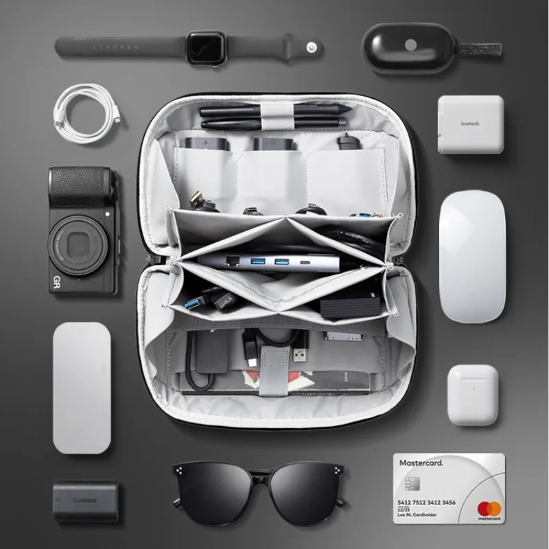 Digital Storage Bag for Cable USB Drives Portable Travel Tech Pouch for Power Bank HDD Charger Waterproof Electronic Organizer view 4