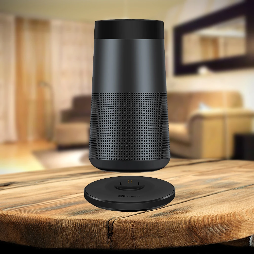Base de Carga Rápida Compatible con los Modelos Bose SoundLink Revolve Small y Large Kettle, Material ABS Resistente, Color Negro