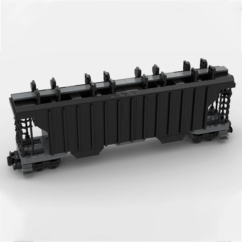 MOC City Transportation Freight Wagon Covered Hopper Railway Train Carriage DIY Building Blocks Model Creative Bricks Toys Gifts