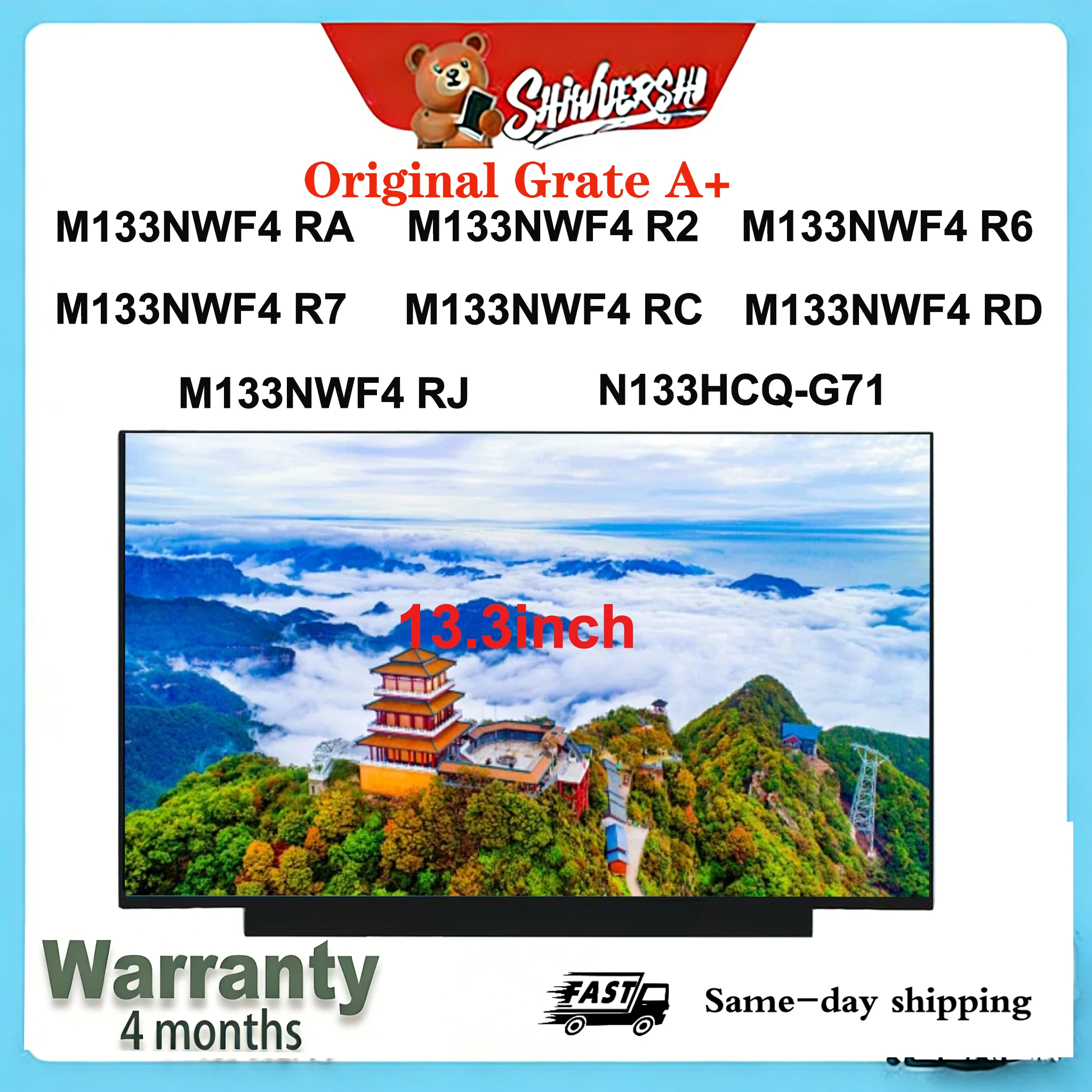 

Новый ЖК-экран A+ 13.3 дюйма M133NWF4 RA M133NWF4 R2 M133NWF4 R6 M133NWF4 R7 M133NWF4 RC M133NWF4 RD M133NWF4 RJ N133HCQ G71