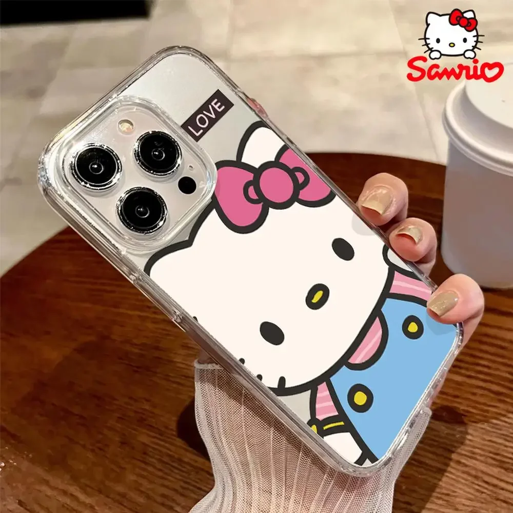 Hellokitty capa de telefone iphone 16/15/14/13/12/11/x/xs/xs max/pro max meninas capa de telefone escudo olá kitty acessório de desenho animado presente