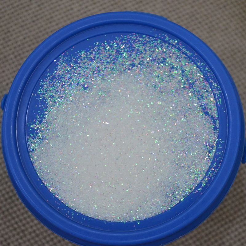 Holografisches weißes irisierendes Glitzerpulver 100g, PET-Flitter in verschiedenen Größen für Nagelkunst, Kunstharz, DIY-Wandmalerei, Basteldekoration – Detail 2