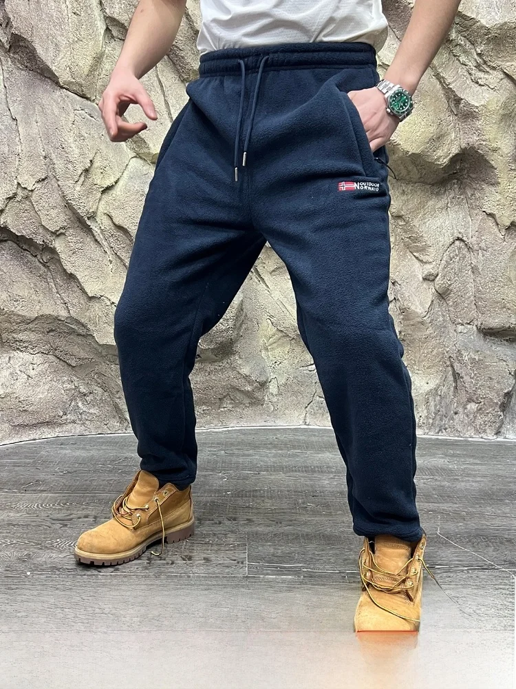 

Legend Outdoor Thiened Fce Lined Winter Resistant Men's Sweatpants Straight Leg Spor Sle Couples Polyester Fiber
