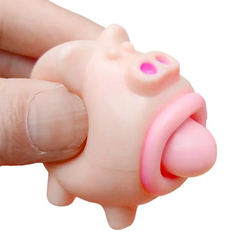 Anti-stress piggy toy para adultos, bonito porco-como brinquedo aperto, bola sensorial, alta elástica