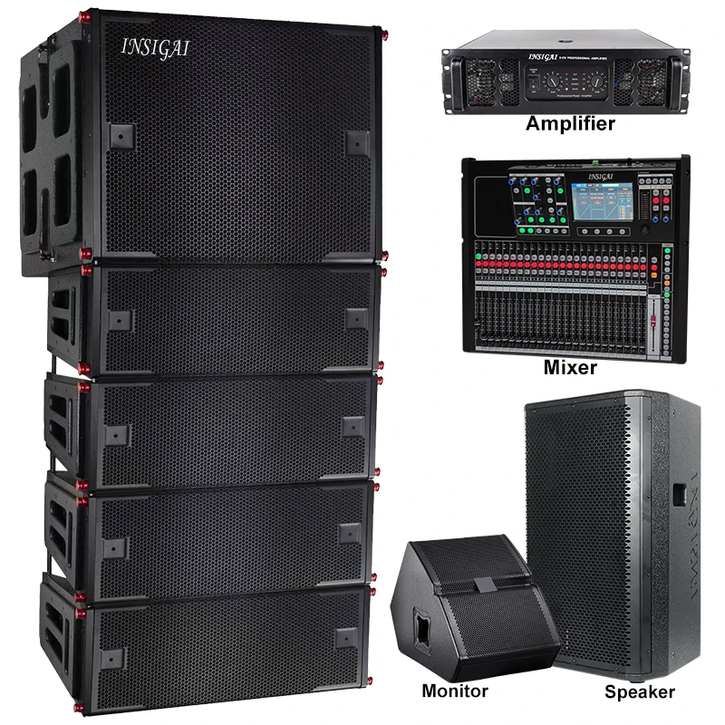 Custom Dual 15 Line Array Speaker Full Set System 2 3 Way Double 15 Inch Powered Professional Passive Active Line Array Speakers