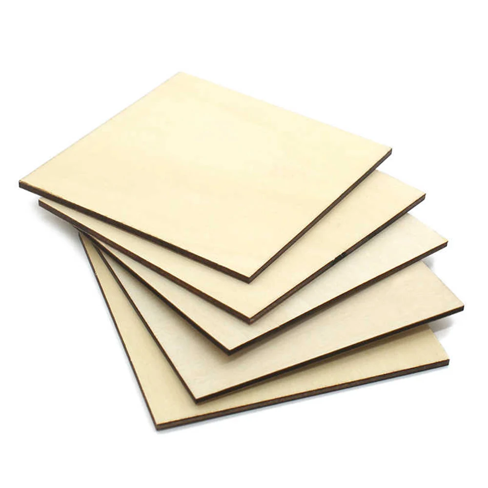 20Pcs Thickness 3mm Poplar Thin Wooden Board 50x100mm-100x200mm Painting DIY Handmade Building Model Desktop Wooden Board