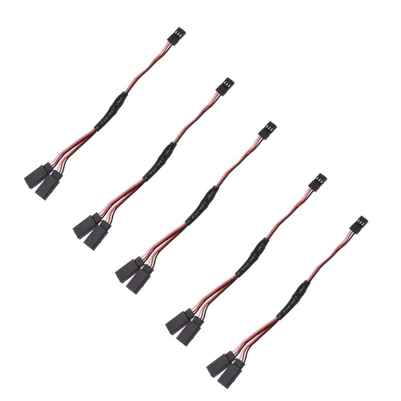 5Pcs/Lot RC Servo Y Extension Cord Cable Lead Wire for JR Futaba RC Servo RC Airplane Helicopter Car DIY, 15Cm