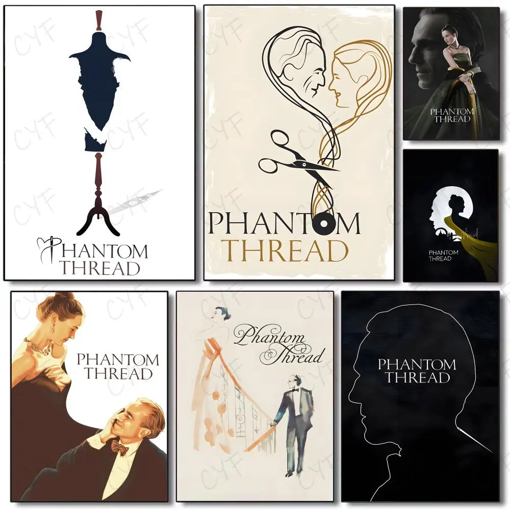 Movie Drama Phantom Thread Poster Painting Wall Art Mural for Living Room Home Decor and Gifts