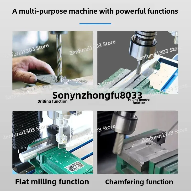 Industrial High-Precision Drilling and Milling Machine Household Multi-Function Milling Bench Drill Small Drilling Tapping