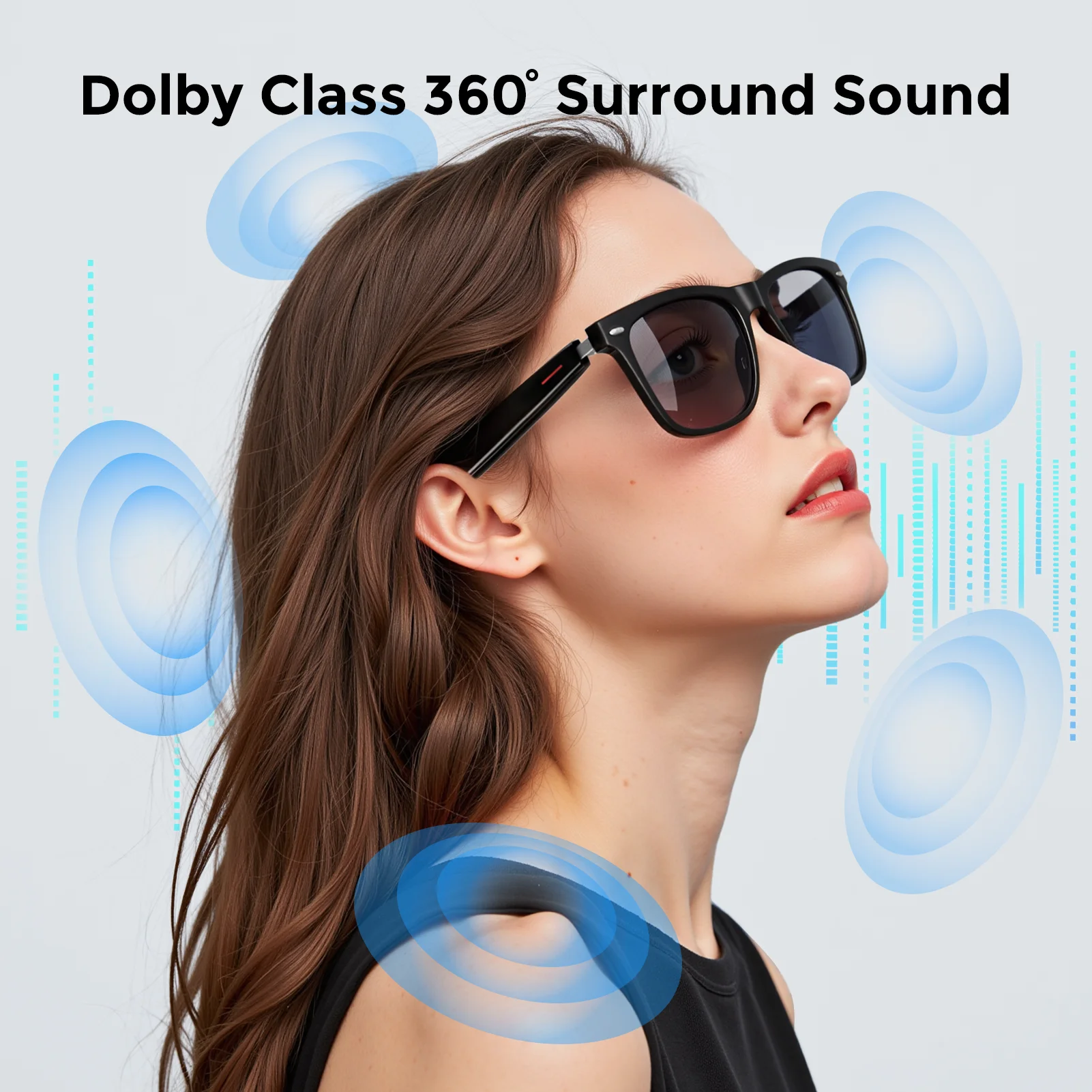 النظارات الذكية AI مترجم ذكي سماعات أذن بلوتوث 164 لغة في الوقت الحقيقي الترجمة الفورية HD سماعة الصوت