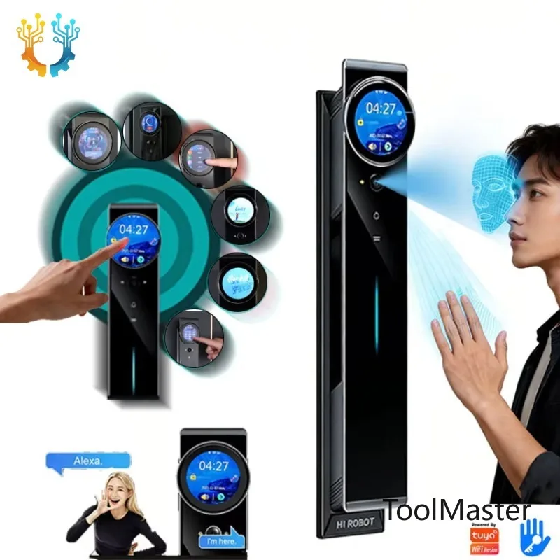 

2026[Hot Sale] Factory Price Keyless Entryhome Security Smart Tuya Face Recognition Full-Automatic Intelligent Facial Lock