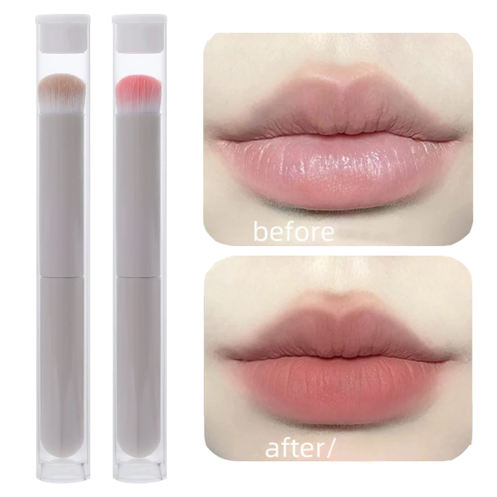 1PC Portable Lipstick Makeup Brushes Precision Concealer Make Up Brush Domed Small Portable Lip Brush Multifuncti Cosmetic Tool