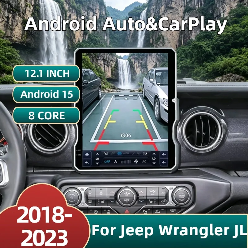 

Android15 CarPlay Auto 12.1" Car Radio For Jeep Wrangler JL 2018-2023 Touch Screen Multimedia Stereo Player 8-CORE GPS Head Unit