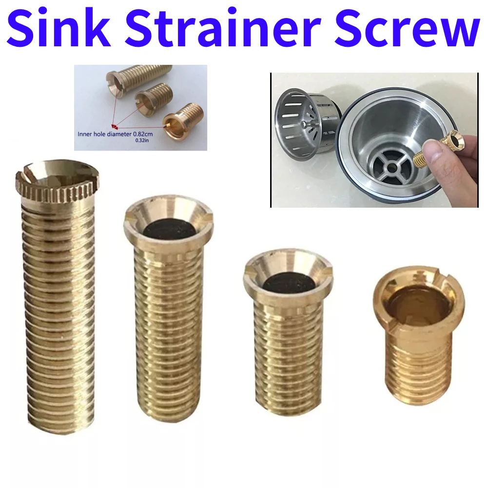 

Винтовой соединитель для сита для раковины, болты для раковины из латунного сплава, винт для сита для умывальника, винт для корзины для кухонной раковины, обустройство дома