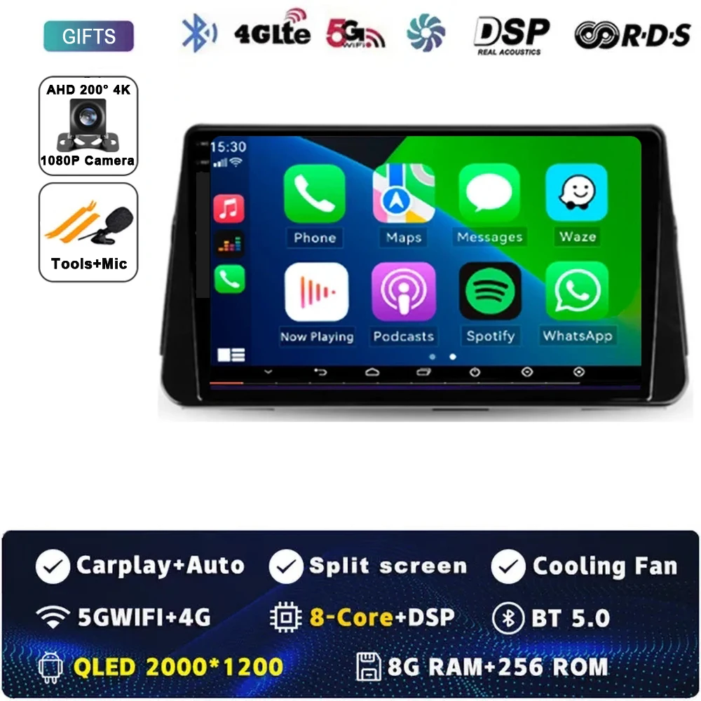 Android 15 Carplay Auto Voor NISSAN MICRA KICKS 2017 2018 2019 Autoradio Multimedia Video Player Navigatie GPS Geen 2Din 2 Din 4G