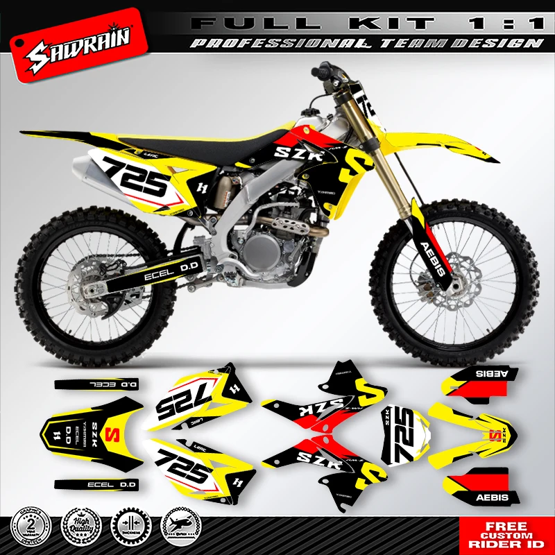 

Sawrain Motorcycle Sticker Custom Team Graphics Decals Kit For SUZUKI 2010 2011 2012 2013 2014 2015 2016 2017 2018 RMZ250 007