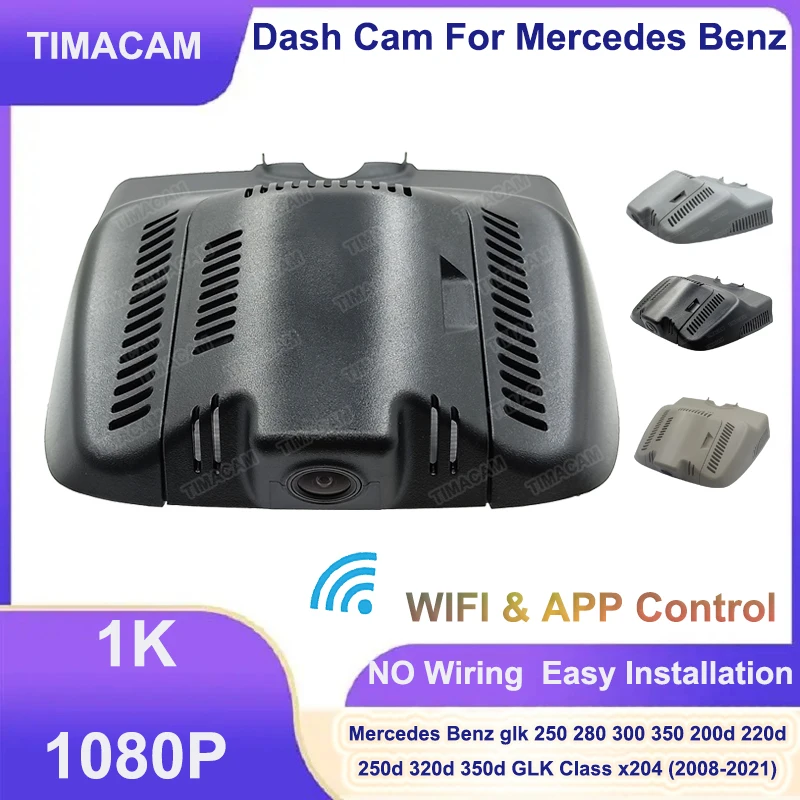 TIMACAM 1080P Wifi Dash Cam for Mercedes Benz GLK x204 for Mercedes Benz glk 250 280 300 350 200d 220d 250d 320d 350d 2008-2021