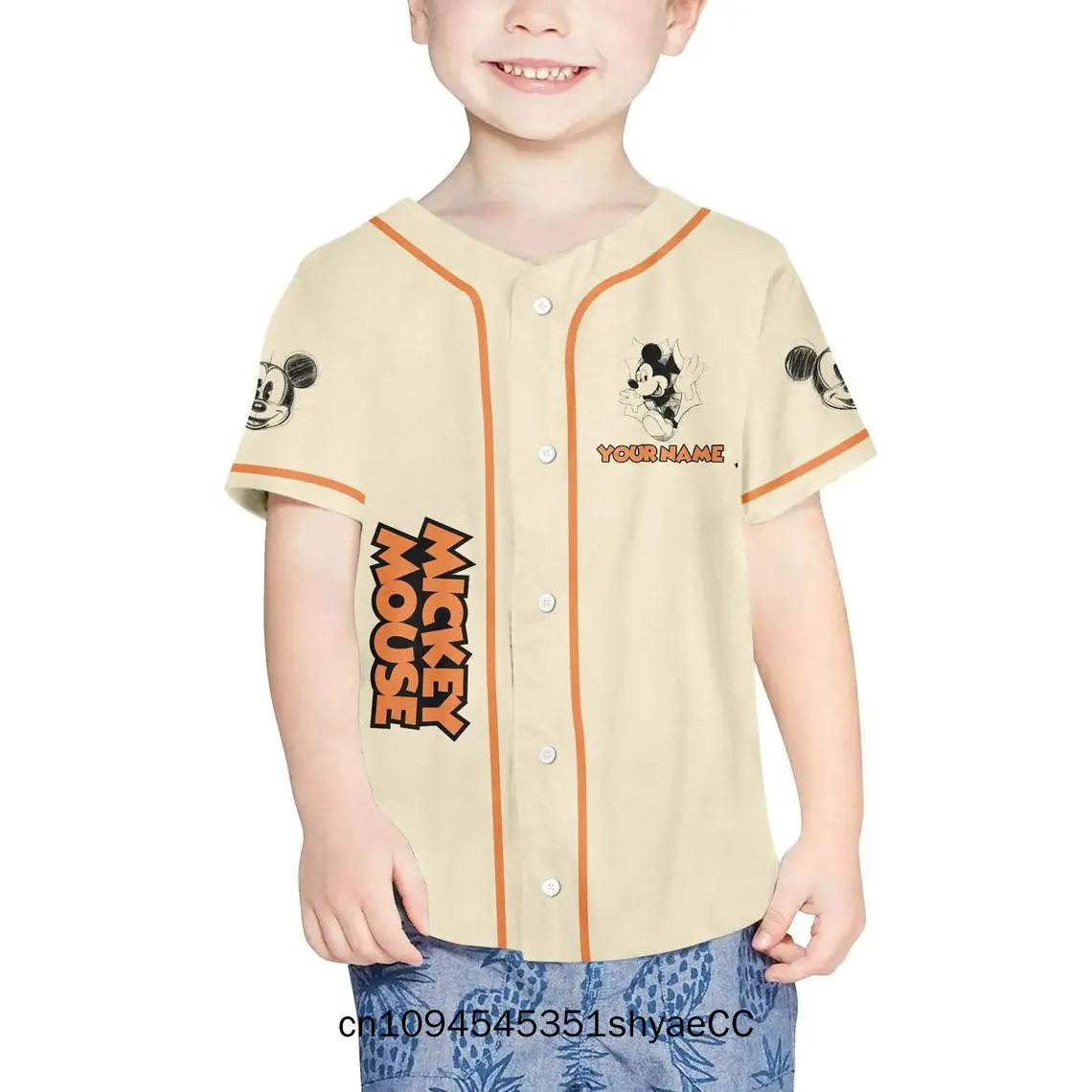 Personalize Mickey Classic Sketup Custom Kids, Youth, Adult Disney Baseball Jersey Sports Outfits Cute Gifts For Fans Disney