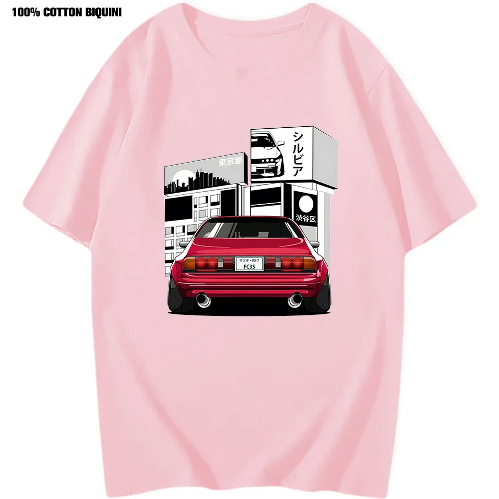 anime T Shirt Fragment T-shirt White Jdm Boost Turbo Japanese Car Fans Racing Race Tee Shirt Short Sleeve Oversized T shirt